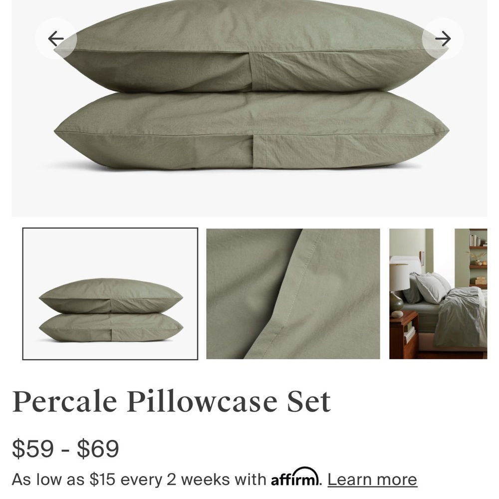 New Parachute Percale PillowCase